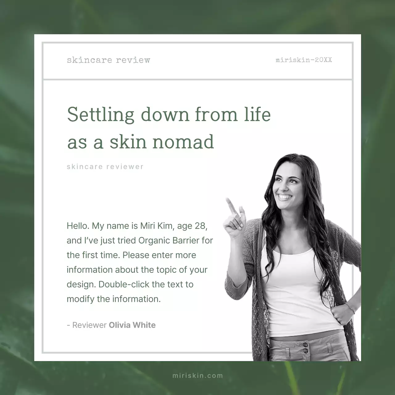 Green Minimal Skincare Review Instagram Carousel