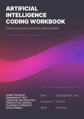 Purple Modern Ai Workbook Guide Poster