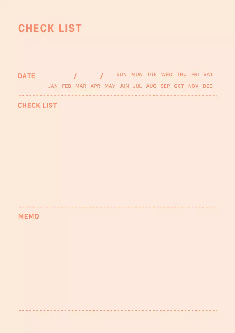 Beige Minimal Checklist Planner Poster