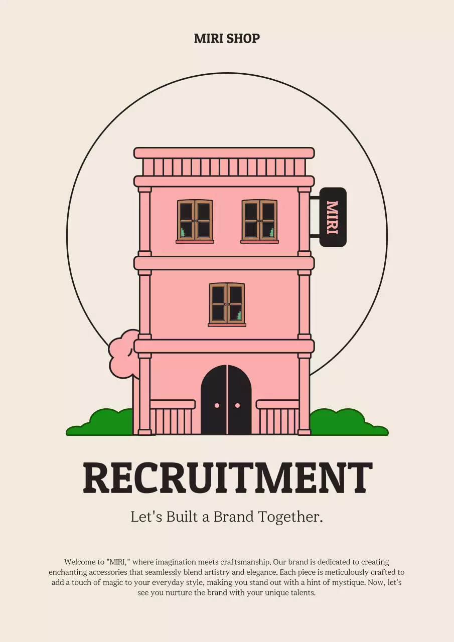 Pink Minimal Recruitment Job Posting Poster