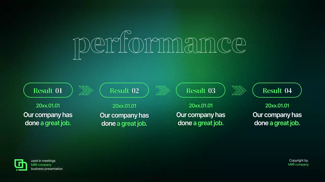 그린 모던 비즈니스 프레젠테이션