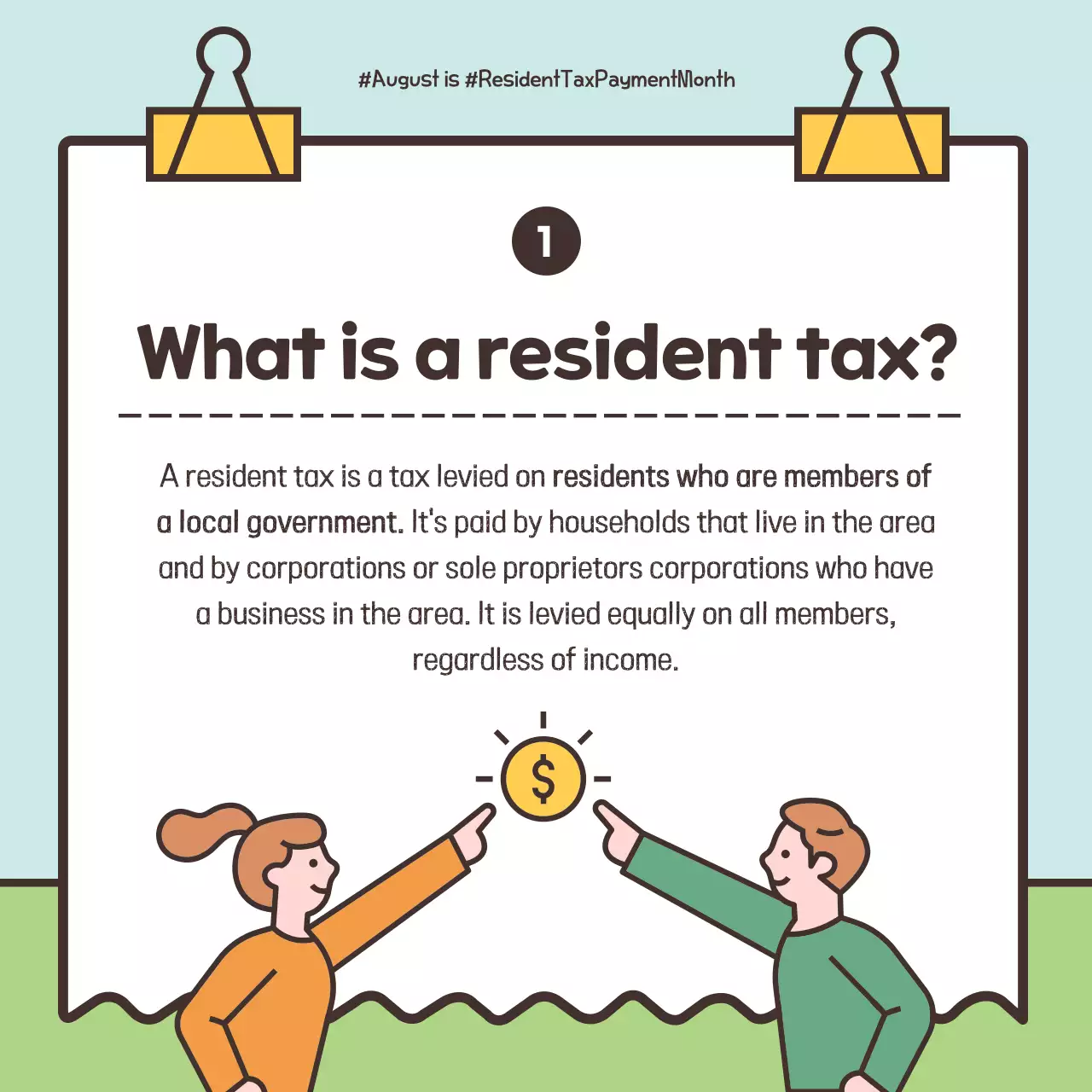 Yellow Simple Tax Notice Instagram Carousel