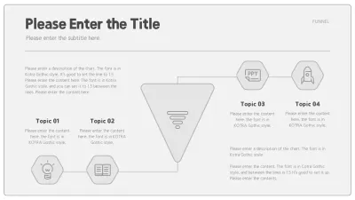 Simple concept agenda chart in gray and black