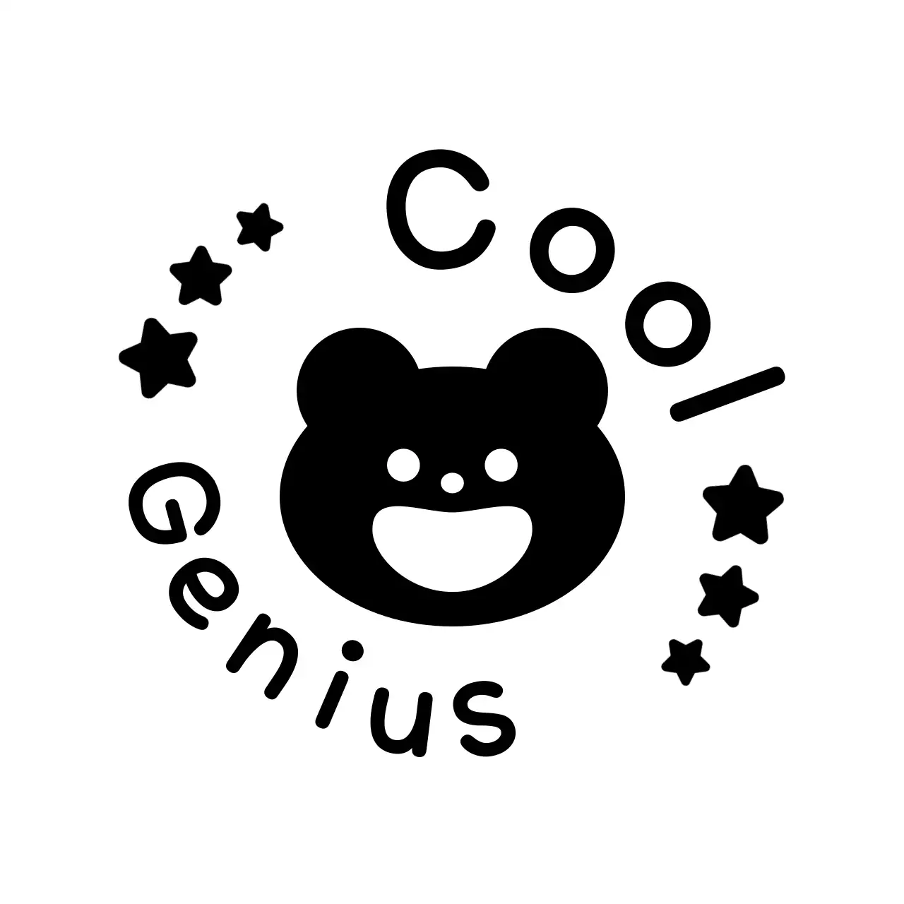 Stempel pujian dengan karakter hewan hitam yang lucu