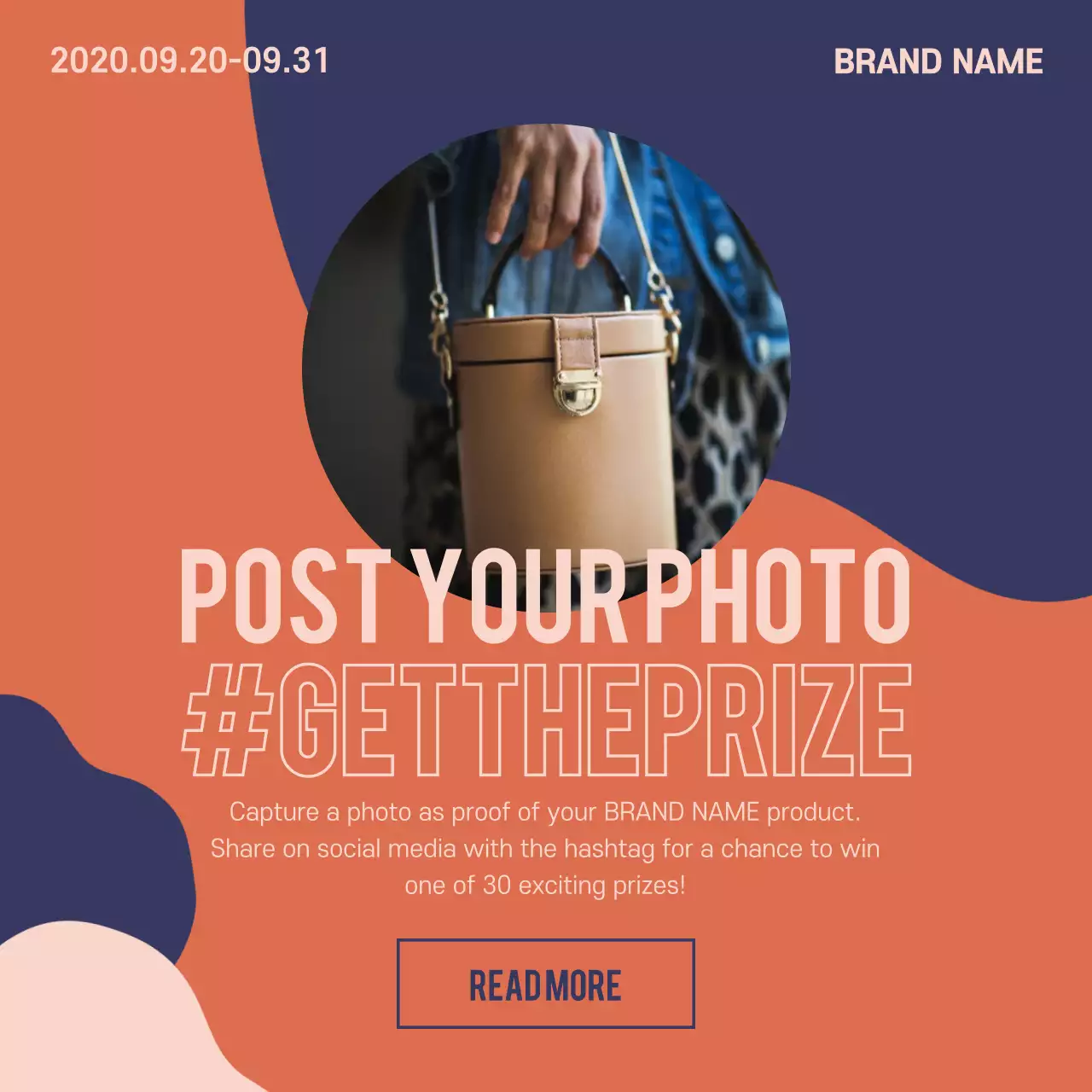Orange Trendy Contest Promotion Instagram Post