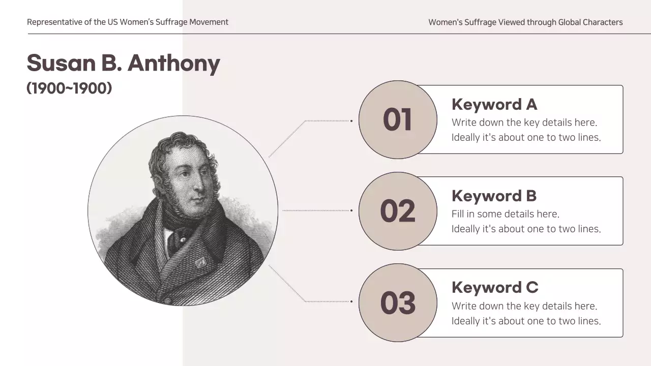  Presenting a subdued concept for a global women's suffrage assignment