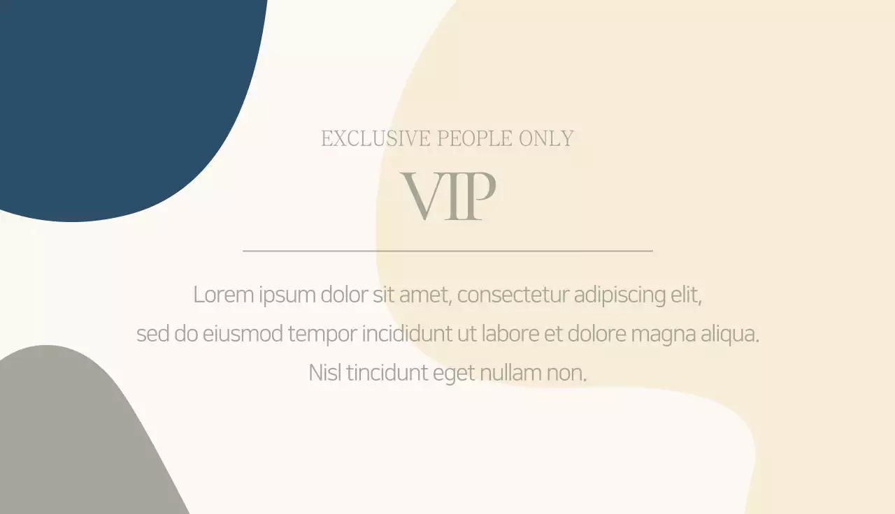 Blue Abstract Vip Invitation Business Card