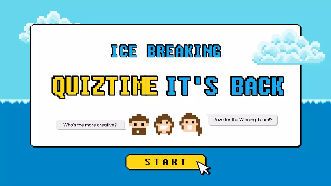 Blue Retro Quiz Event Presentation