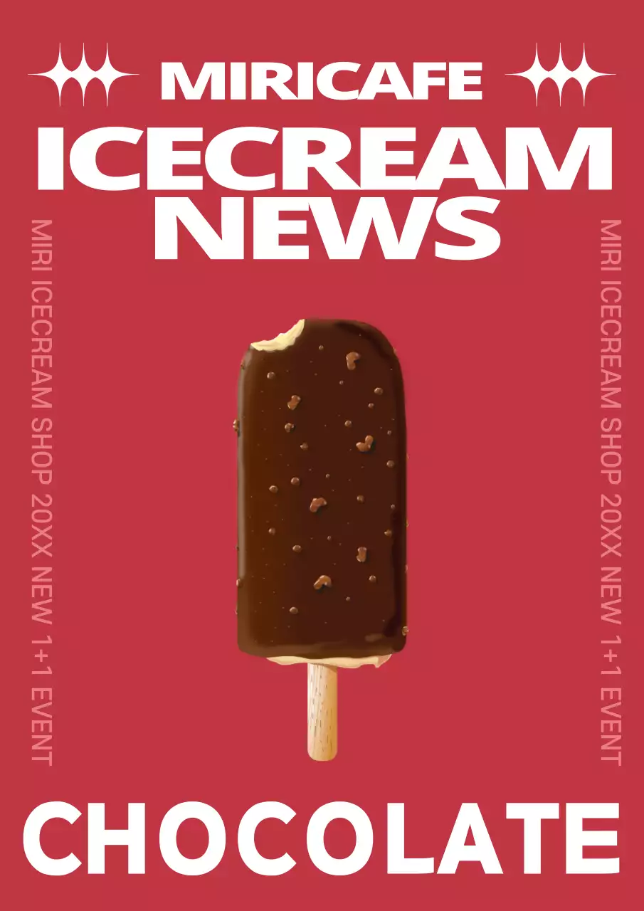 Red Trendy Chocolate Promotion Poster