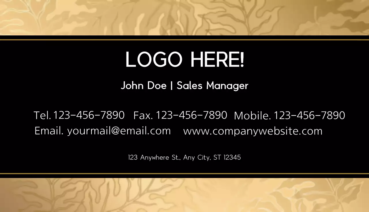 Gold Elegant Business Card