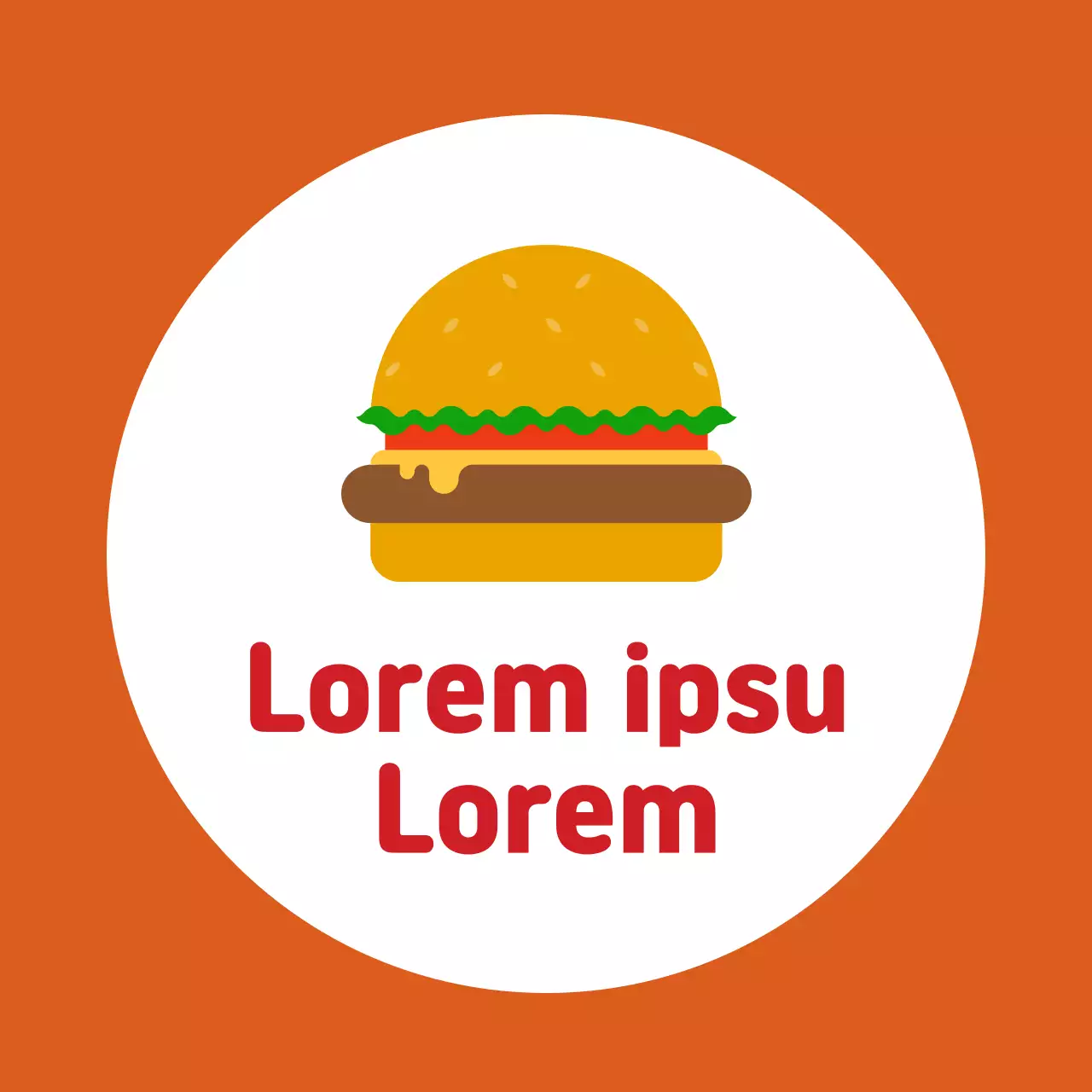 Vermilion illustration cute restaurant handmade burger promotion