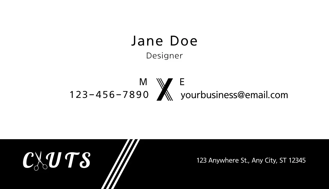 Black Modern Salon Business Card