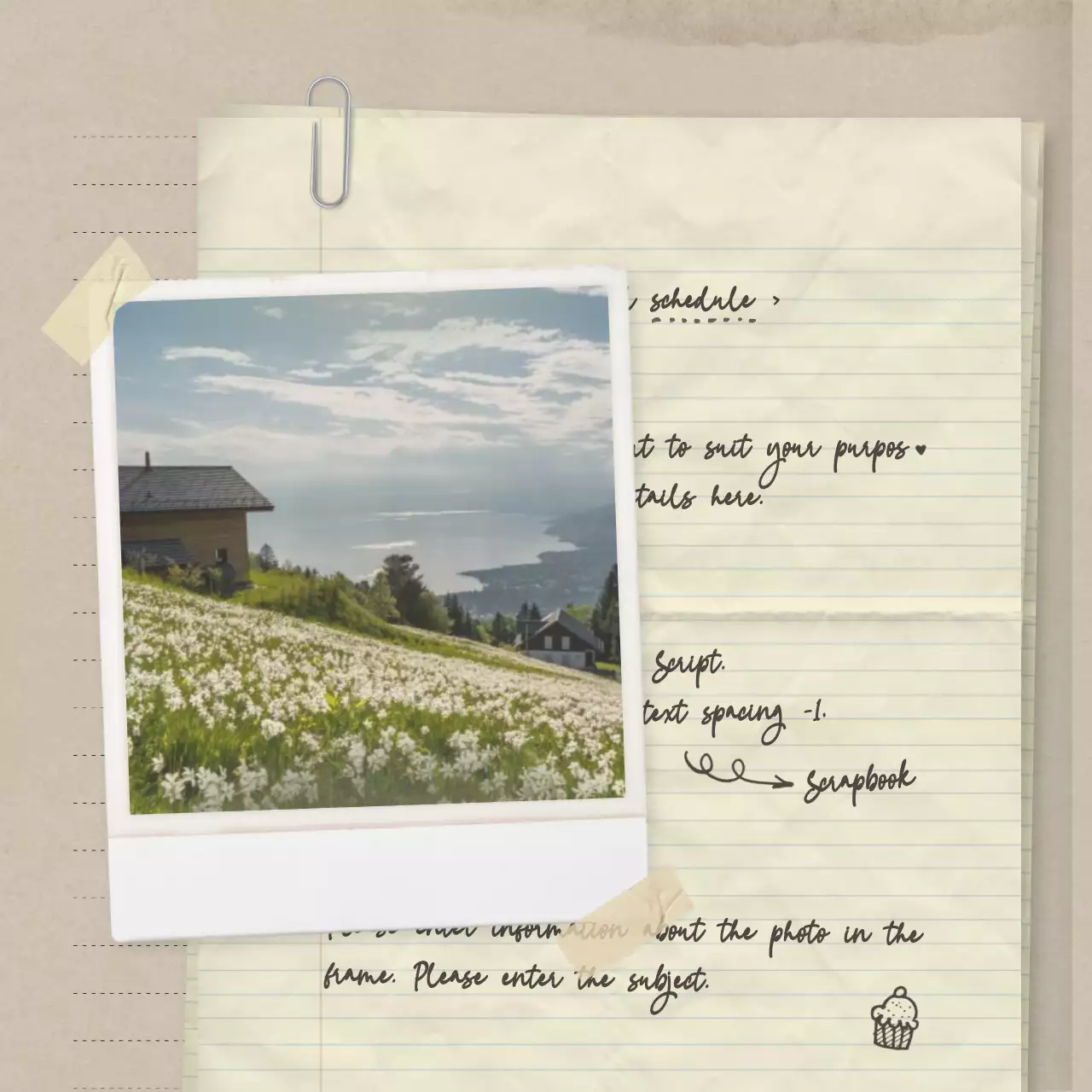 A layout bundle pack with a travel scrapbooking concept with a beige, sentimental feel.