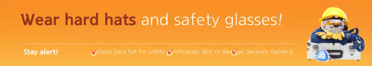 Faixa de promoção de segurança simples laranja