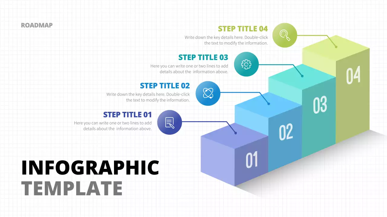 A cascading chart infographic with a clean concept