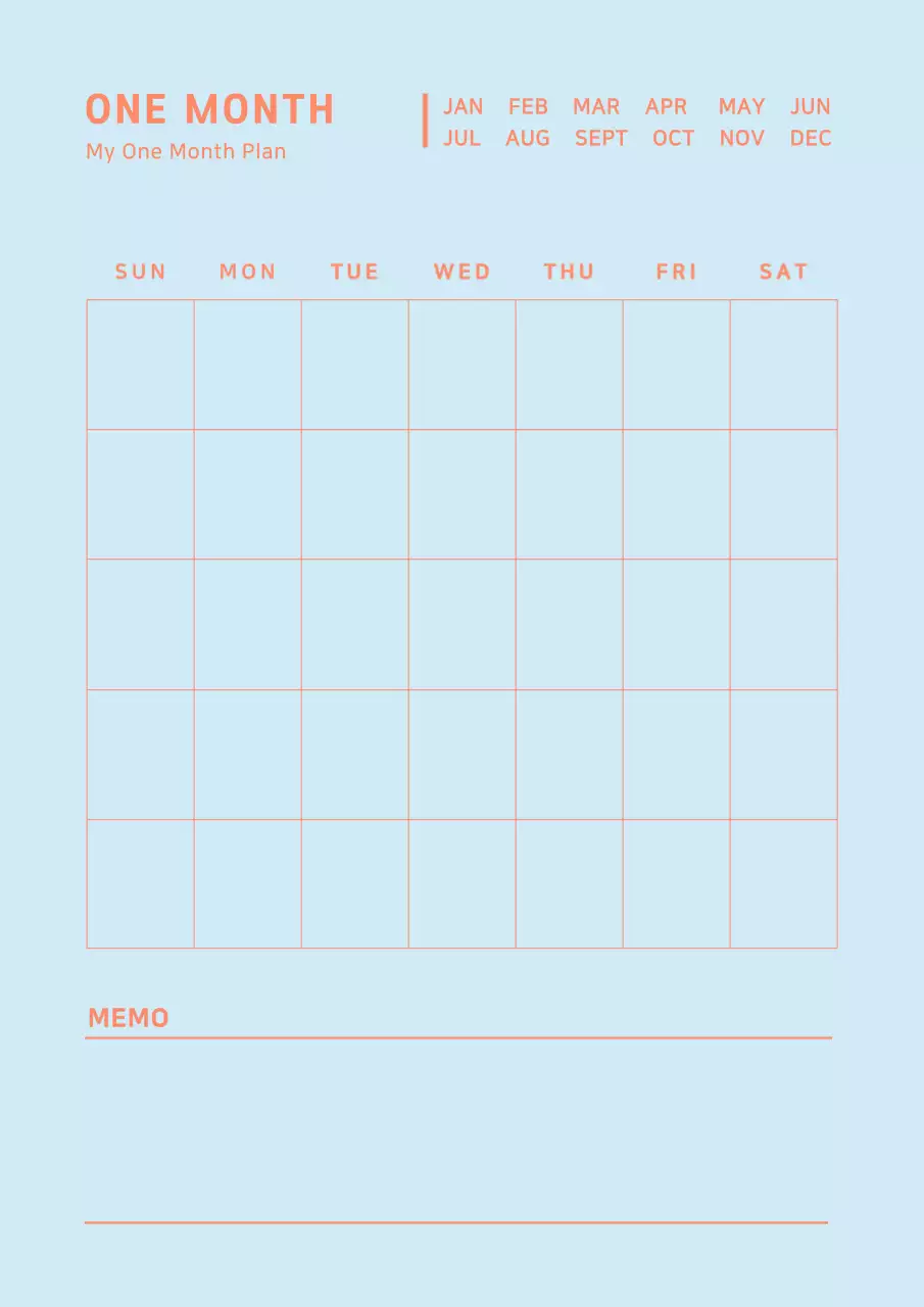 Light blue and orange line muslin planner