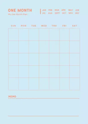 Light blue and orange line muslin planner