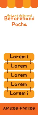 Banner de menu de comida da moda laranja