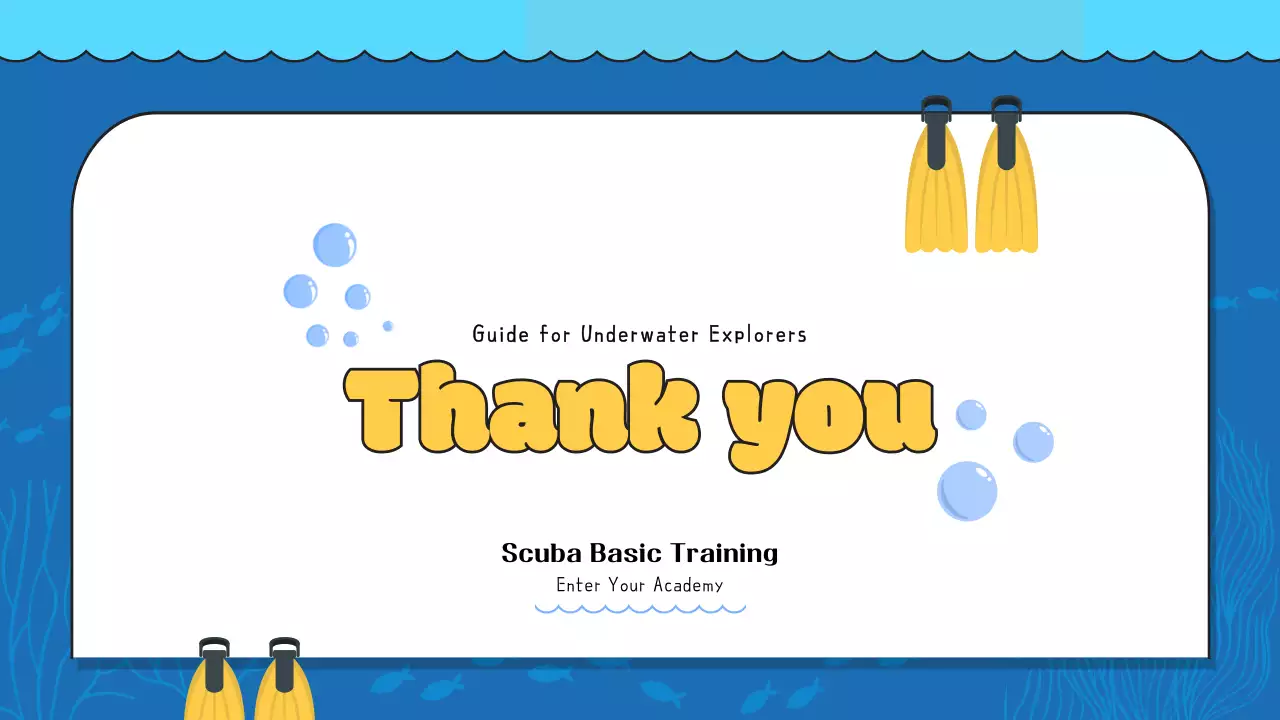 블루 모던 스쿠버 가이드 프레젠테이션