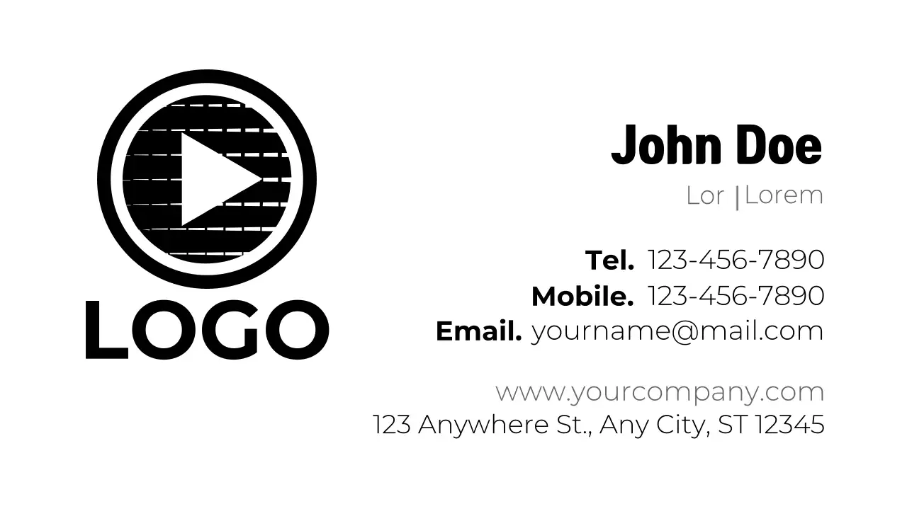 Black Modern Business Card