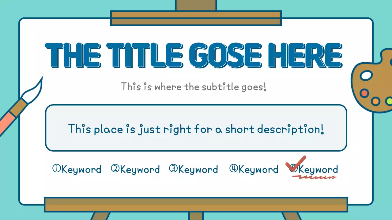 Teal Playful Art Guide Presentation