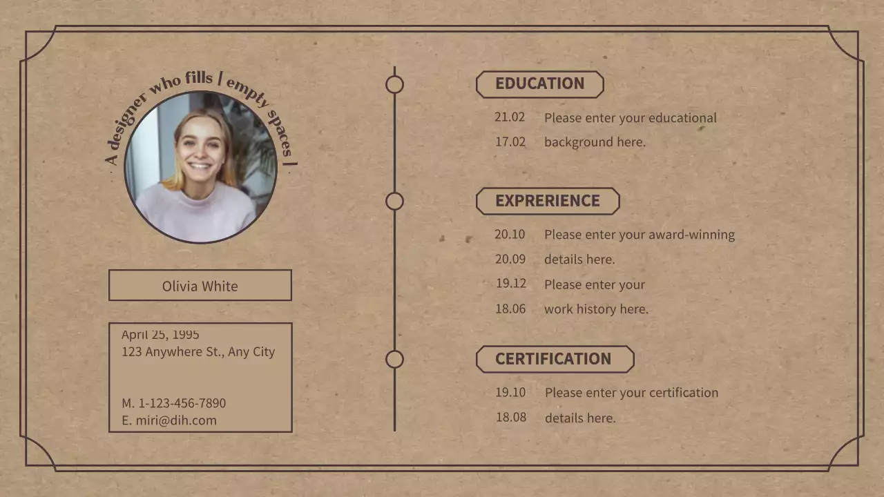 Portfolio theme with a retro concept