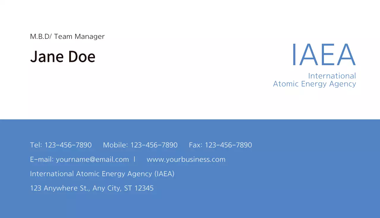 Blue Minimal Business Card