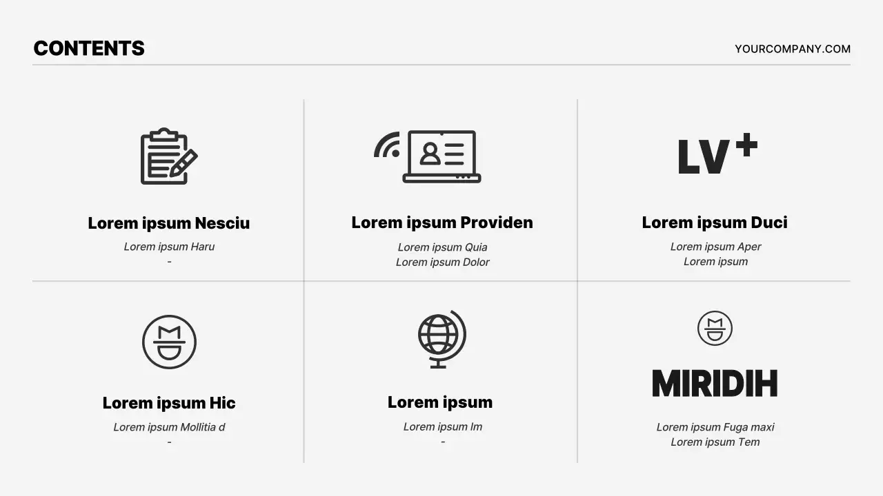 Grey Minimal Company Guide Presentation