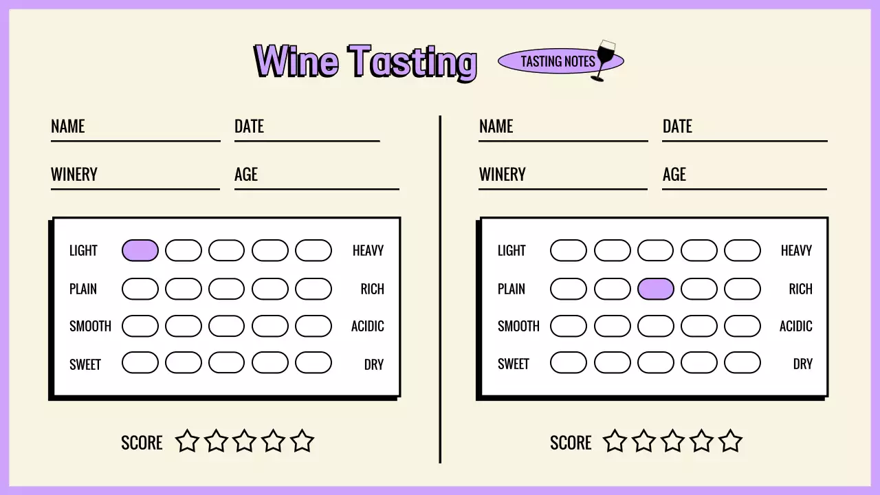 Light purple and ivory color hobby diary template