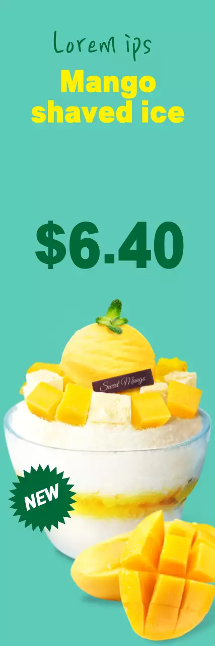 Faixa promocional Teal Trendy Mango