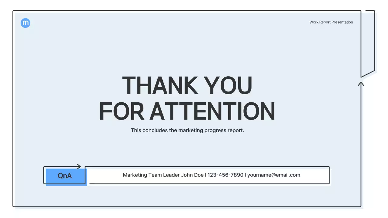 Point shapes with light blue arrows business presentation kit