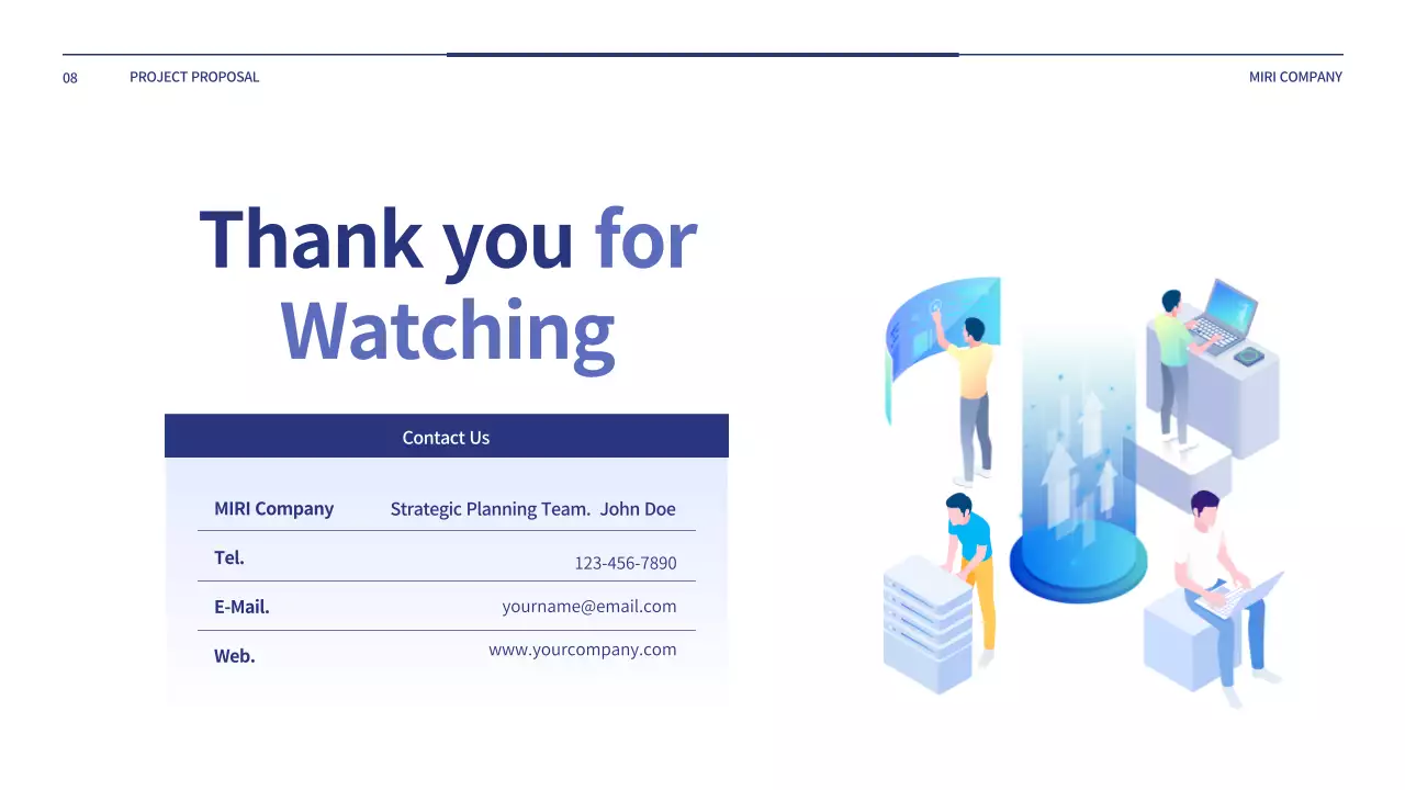 Blue Modern Project Proposal Document Presentation