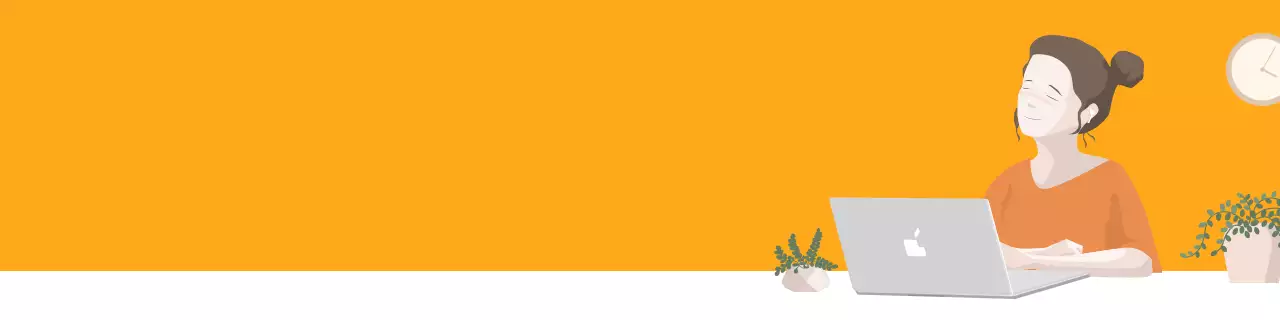 Orange Minimal Work Guide Banner