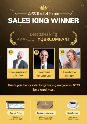 Gold Elegant Sales Announcement Poster