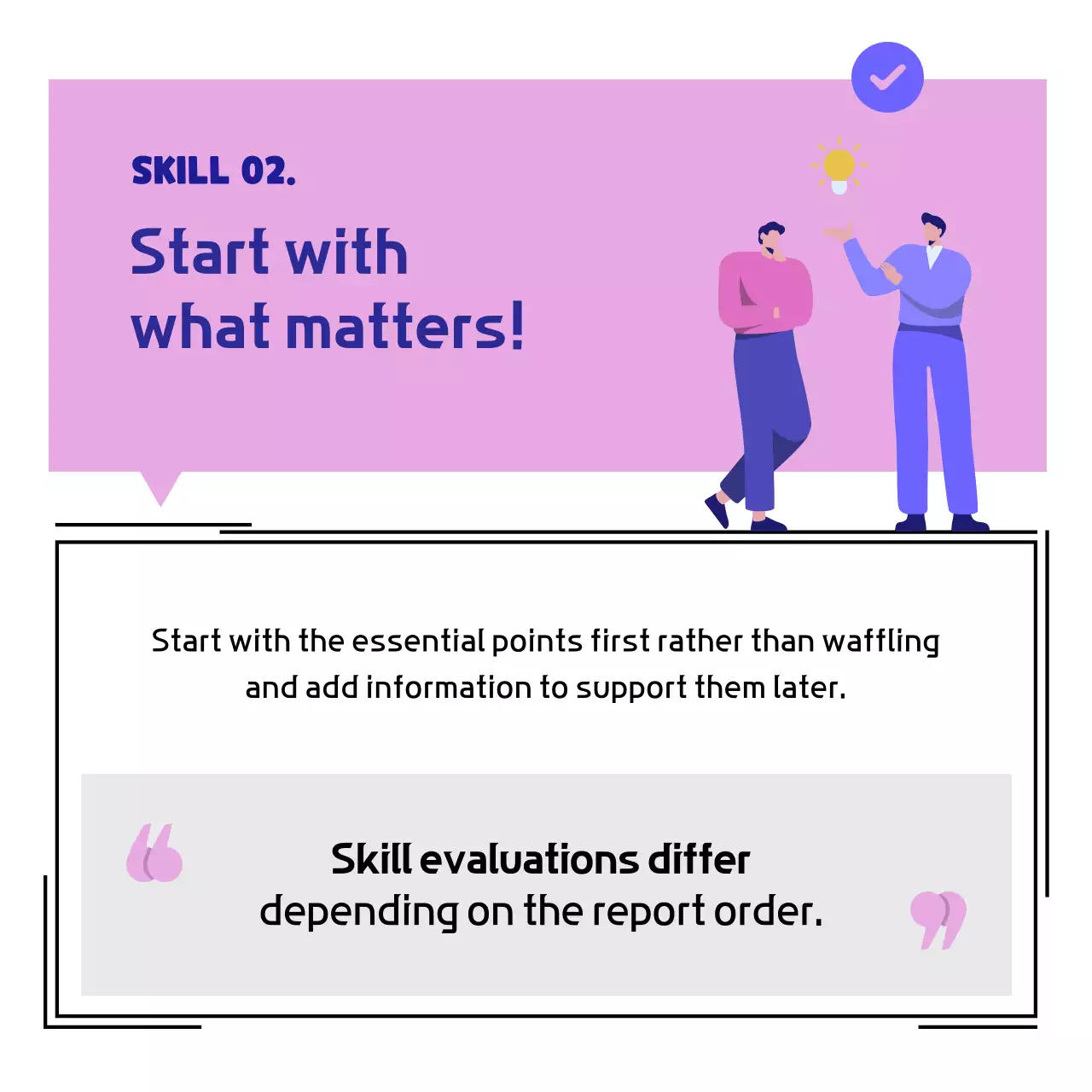 Blue and pink work life cardNews