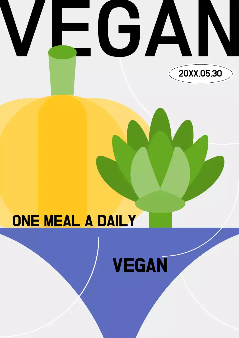 Yellow Vegetable Illustration Vegetarian Promotion Event