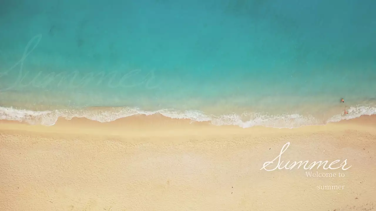 Wallpaper Undangan Musim Panas Tropis Biru