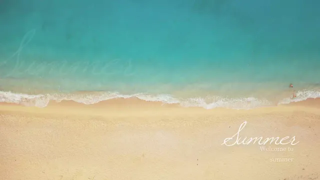 Blue Tropical Summer Invitation Wallpaper