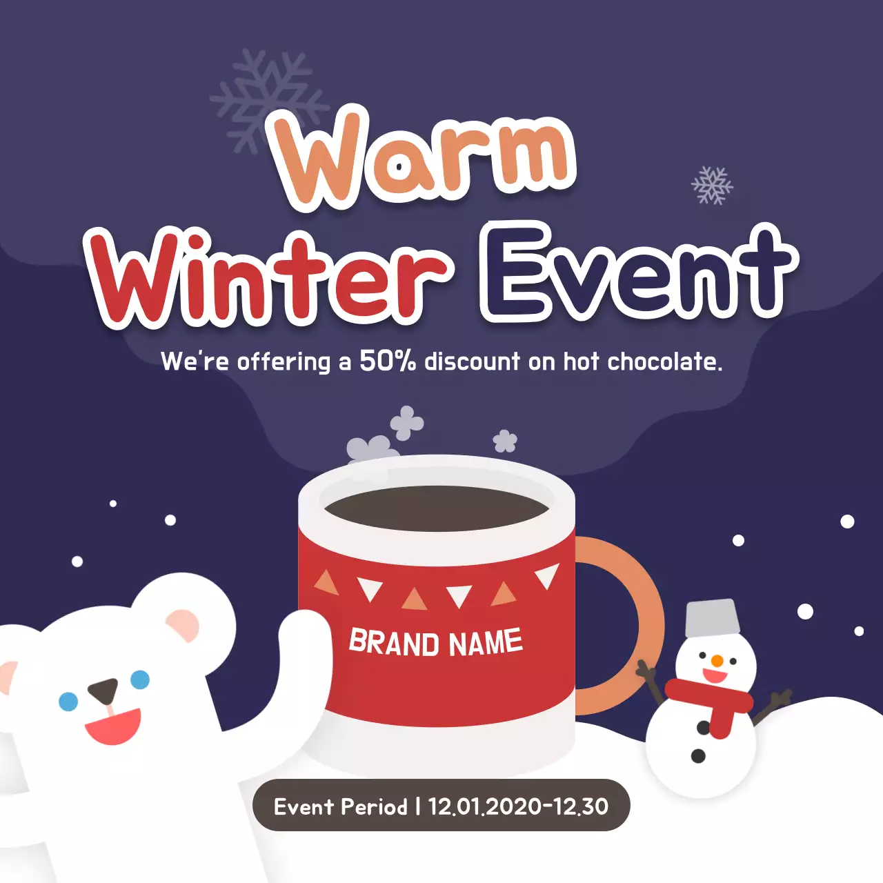 Navy Trendy Winter Promotion Instagram Post