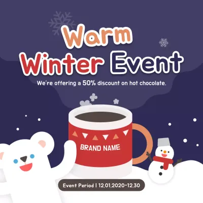 Navy Trendy Winter Promotion Instagram Post