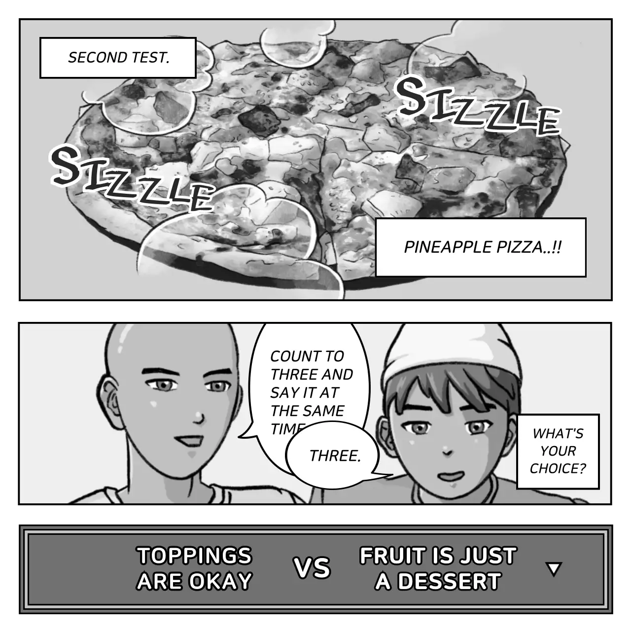 Blue Animation Food Quiz Instagram Carousel