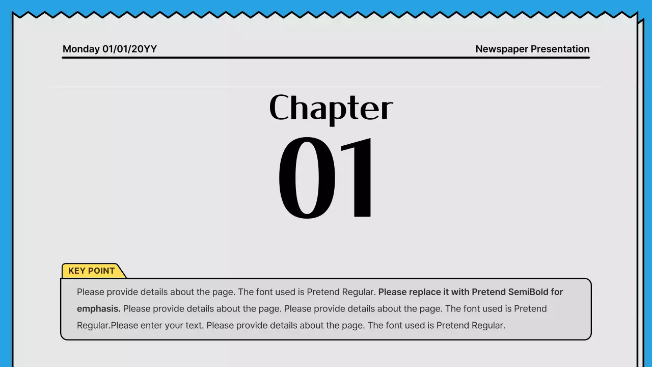 Blue Vintage Newspaper Template Presentation