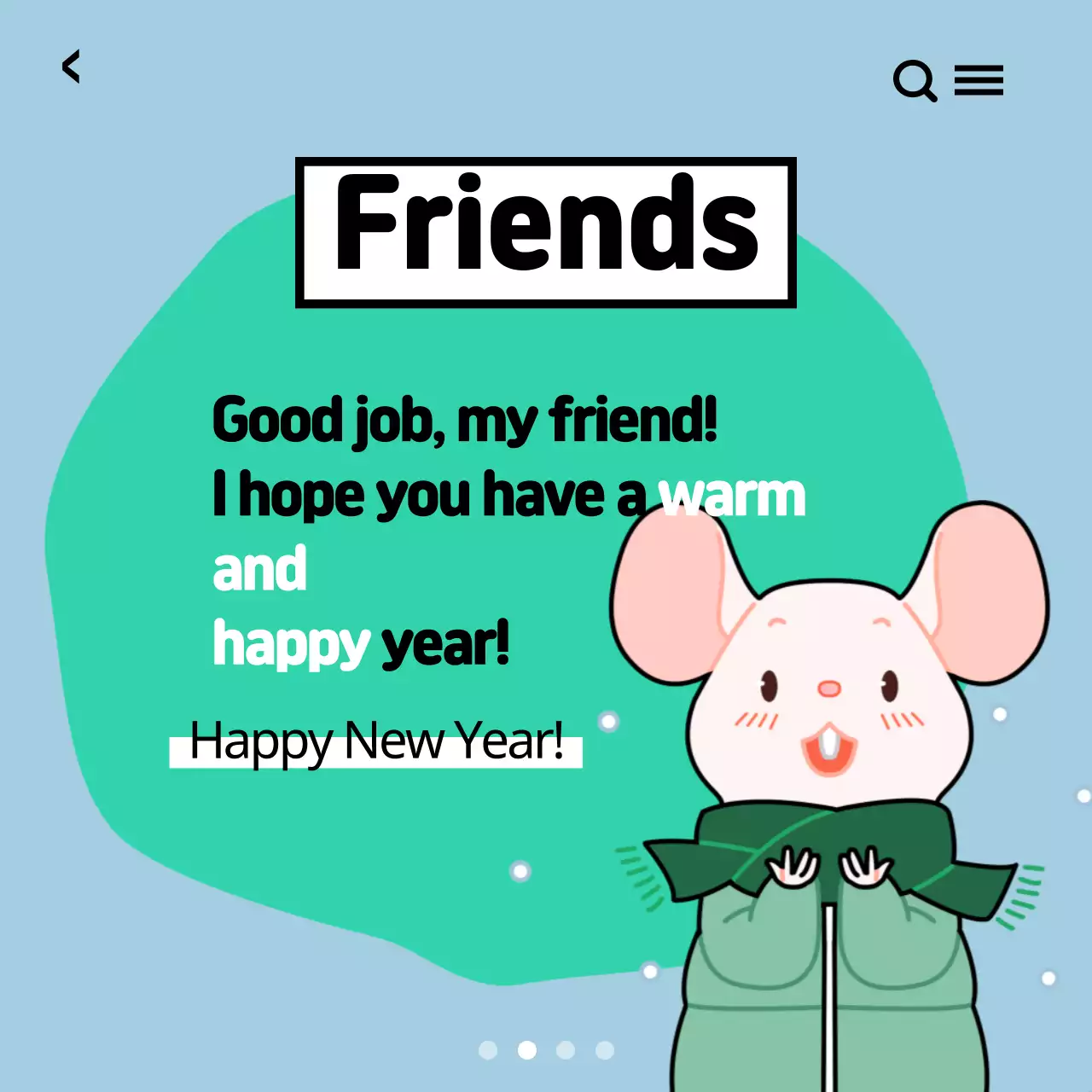 Yellow Comic New Year Greetings Instagram Carousel