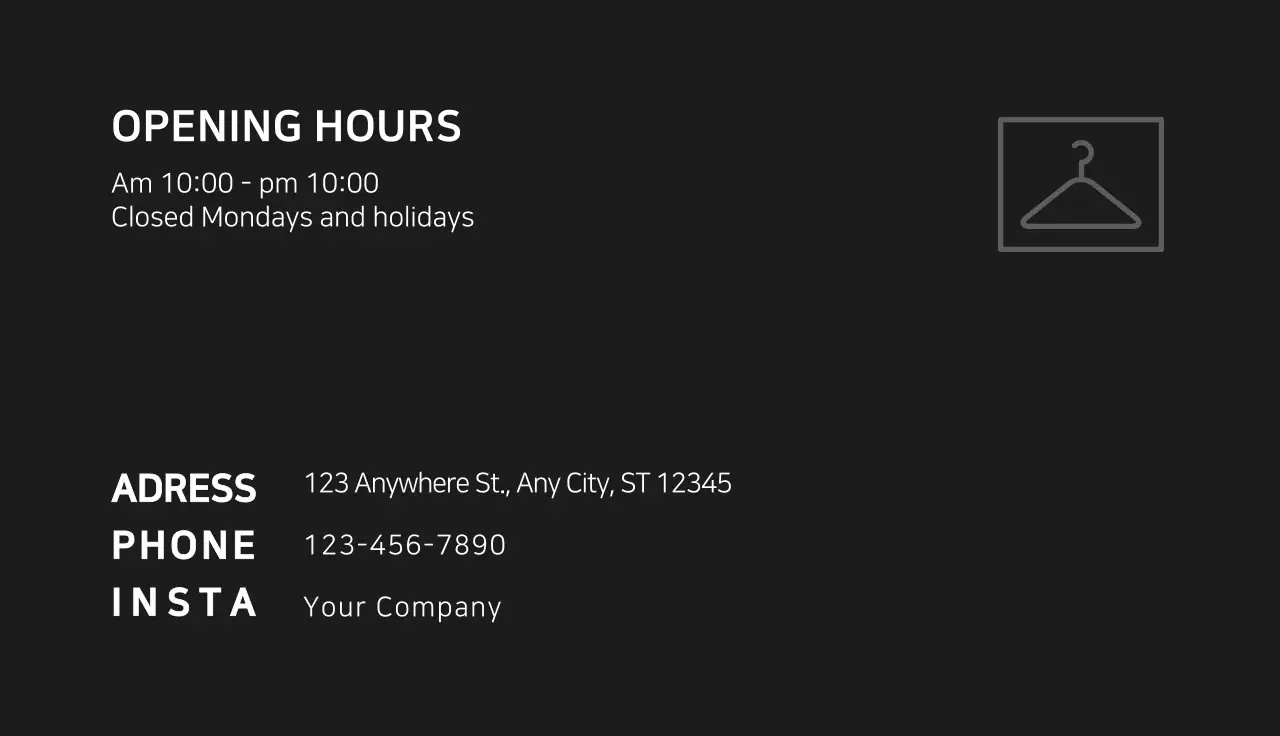 Black Minimalist Business Card