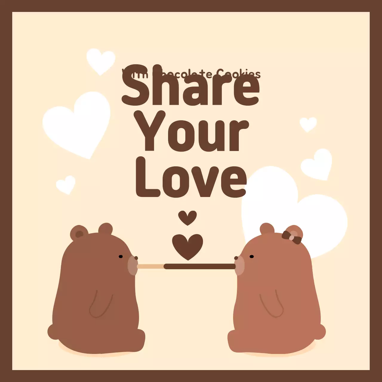 Brown Simple Love Invitation Instagram Post