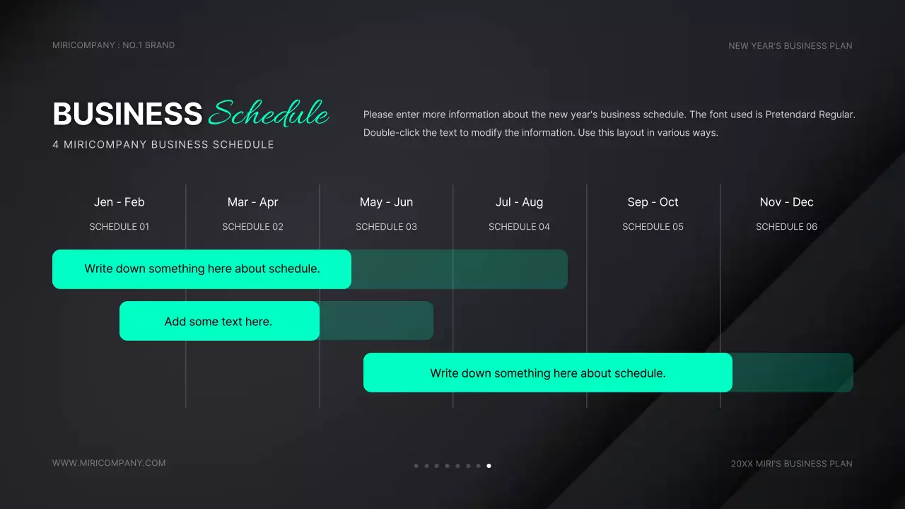 검은색과 연두색의 신년 사업계획서