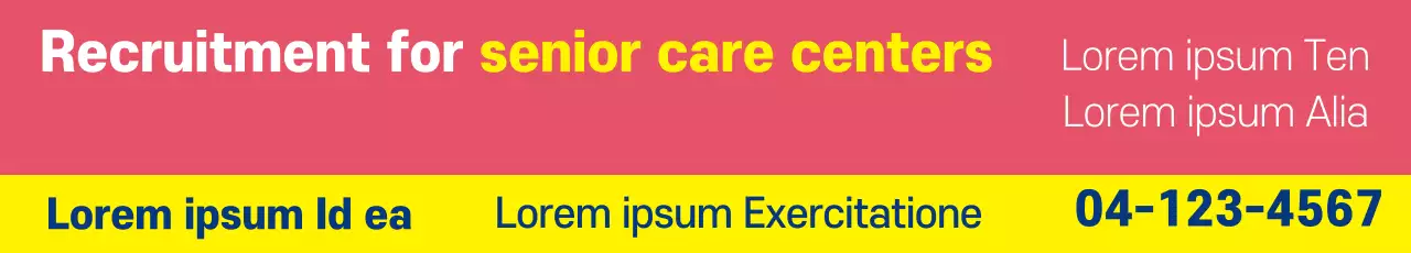 Banner de publicação de emprego de recrutamento simples vermelho