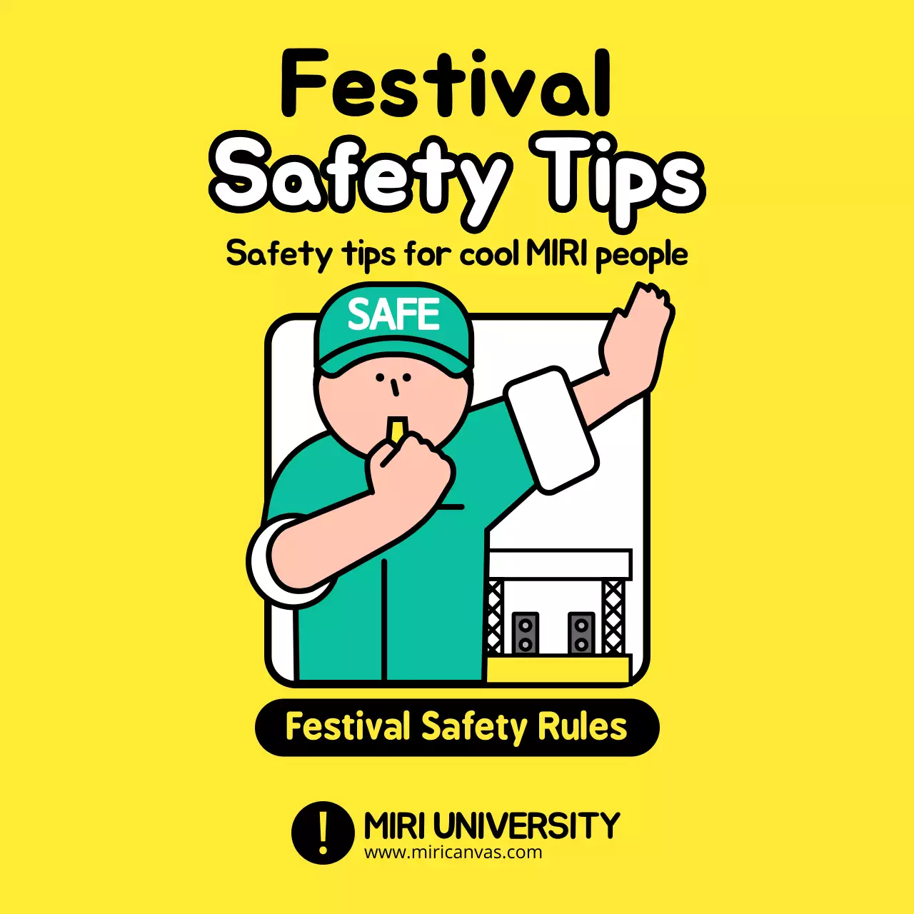 Yellow Trendy Festival Guide Instagram Carousel