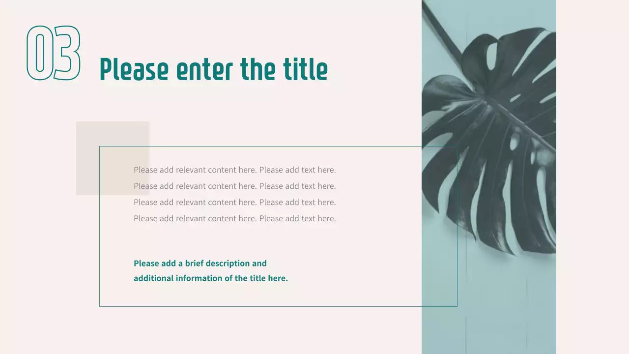 Teal Clean Business Presentation