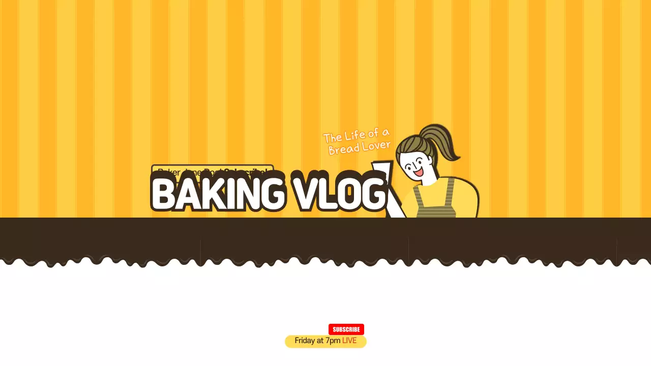 Yellow Simple Baking Vlog YouTube Thumbnail